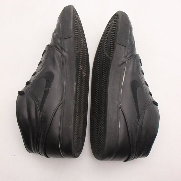 Nike Zoom Air Stefan Janoski BLACK Leather Mens 14 Mid PRM Wingtip 472679-001 - Picture 6 of 12